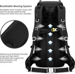 Esup 50L Hiking Backpack Men Camping Backpack with Rain Cover 45L+5L Lightweight