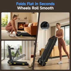 3 in 1 Walking Pad With 16% Incline, 6.2MPH Treadmills For Home Exercise Incline