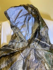 Realtree Camouflage Hooded Jacket Polyvinyl Chloride Brown Green Beige 48×80