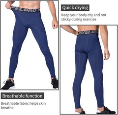Men’s Compression Pants 3-Pack Sports Fitness Gym Running Tight Leggings
