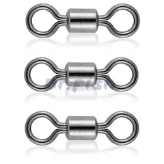 50/100pcs Rolling Barrel Swivels 20-330LB Fishing Swivel Solid Ring Lures Tackle