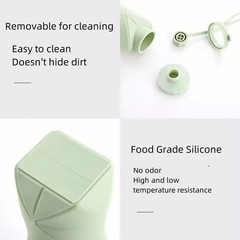 Collapsible Water Bottle,BPA Free Silicone Reusable Foldable Travel Water Bottle