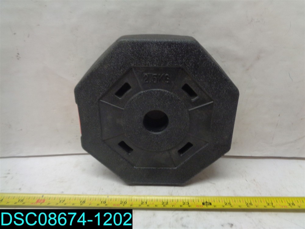 QTY=11: 2.5 Kg Black Weight Plate Disk Vinyl 1&Prime; Bore