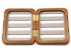 Personalised Wooden Fly Box 13×10×3 cm – Engraved Pocket Fly Fishing Angler Gift