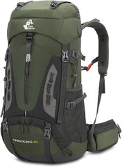 Bseash 60L Hiking Camping Backpack with Rain Cover, Waterproof Large Capacity Ou