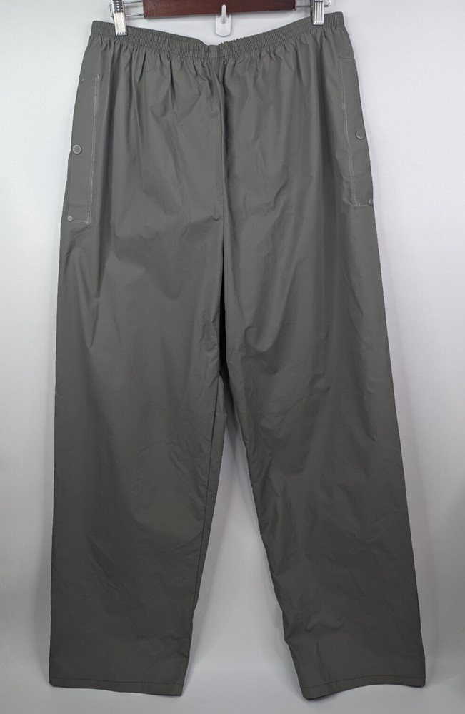 Columbia Mens Pants Polyvinyl Chloride Size Large Rain Vented Elastic Waist