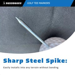 Sandbaggy Plastic Tee Markers for Golf Course (UV Resistant) – Steel Spike
