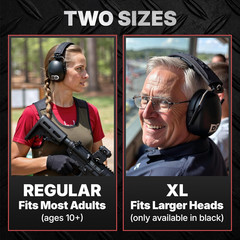 DECIBEL DEFENSE Professional Safety Ear Muffs 37Db NRR – the HIGHEST Rated & MOS