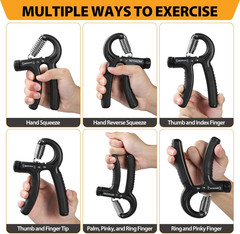 2 Pack Grip Strength Trainer, Hand Grip Strengthener, Adjustable Resistance 22-1