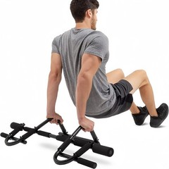 Portable Doorway Pull Up Bar 12 Grips Heavy Duty Steel Multi-Function Home Gym
