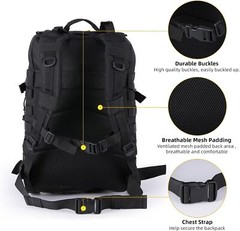 45L Military Tactical Backpack Large Army Men 3 Day Assault Pack Molle Rucksack