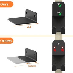 2 Pack Bike Pedal Hanger Wall Mount, Heavy Duty Horizontal Bike Rack for Garage