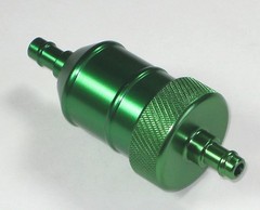 BILLET ALUMINUM IN LINE FUEL FILTER 1/4&Prime; FOR GO KARTS ATV DUNE BUGGY MOTORCYCLE