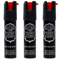 3 PACK Police Magnum pepper spray 3/4oz Safety Lock Defense Security Protection
