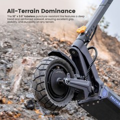Ausom DT2 Pro Adult Electric Scooter,2*1100W Motor,52V 23.4Ah,115km Max Range,