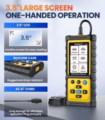 OBD2 Scanner with ABS SRS Transmission, Reset Fault Lights | Check Engine Code R