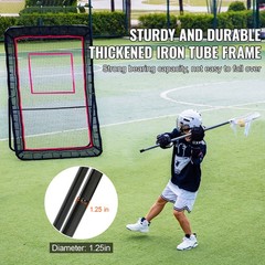 VEVOR 5/3/4×7/8/4ft Lacrosse Baseball Rebounder Softball Bounce Pinchback Net