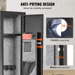 VEVOR Gun Safe Rifle Safe with Digital Keypad & Lock for 3 Rifles and 4 Pistols