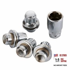5pcs M12x1.5 Wheel Lock Nuts, 37mm Height, Flat Mag Seat, Only for Toyota OEM
