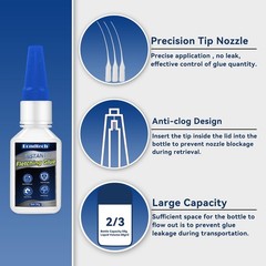 Fletching Glue 30 g, Arrow Glue, Instant & Clear Adhesive for Carbon clear