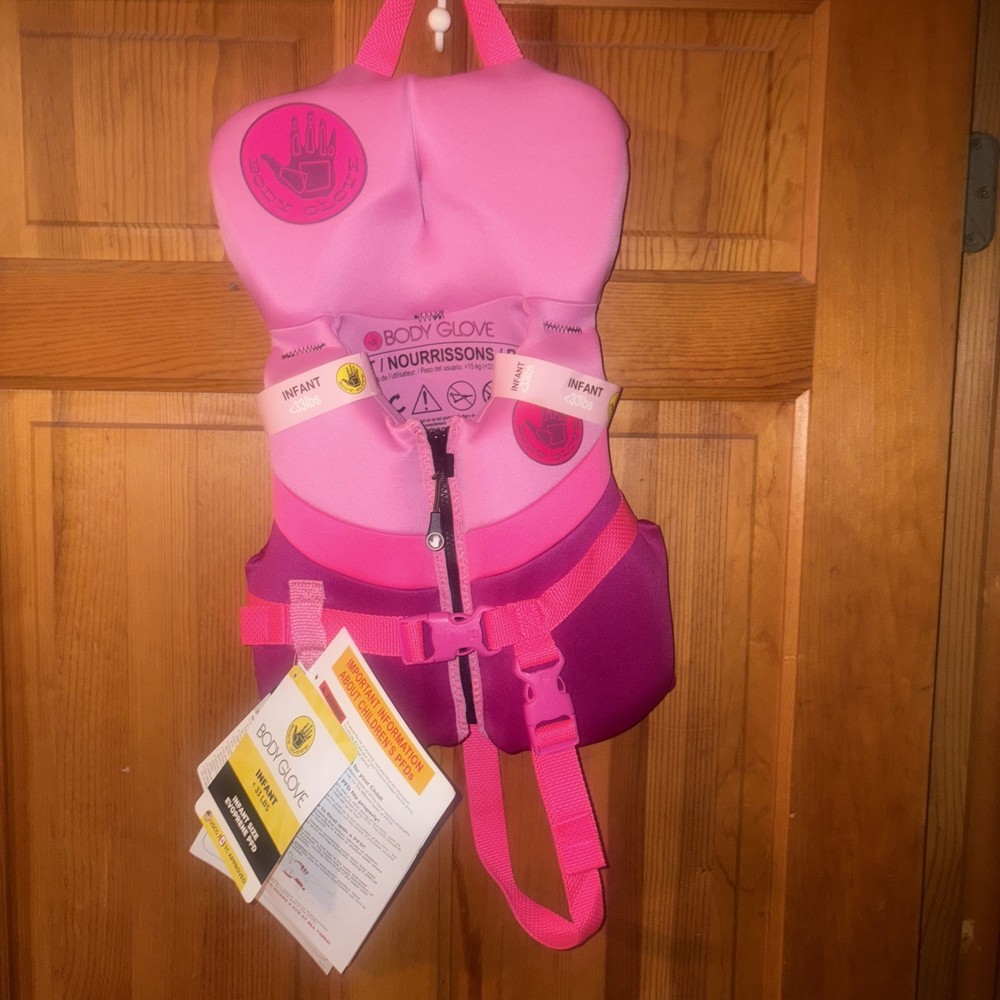 Body Glove Life Vest PFD Infant Girl Under 33 Pounds Coast Guard Approved NWT