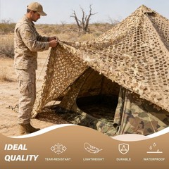 Woodland Camo Netting Military Camouflage Cover for Hunting, Camping, Hideout