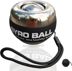 All-Metal Power Gyro Ball,Weighted Auto-Start Hand Wrist Forearm Trainer and