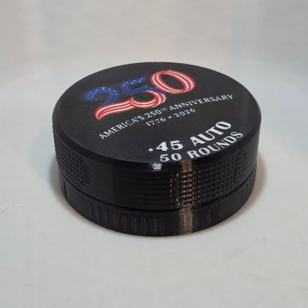 Special Edition America 250 Ammo Box 50 Rd 9mm/45 Auto/357/38 Spl/380 Stackable