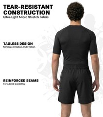 Exxact Sports Men’s BJJ Shorts – MMA Grappling No-Gi Fight Shorts Training Gear