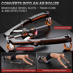 Twister Arm Trainer, 3 in 1 Hydraulic Power Chest Workout Equipment with Ab Roll