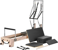 Versatile Pilates Reformer with Cadillac Tower, Jump Board & Mat for Home Use