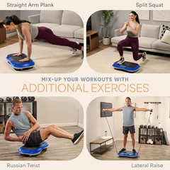 Lifepro Waver Vibration Plate Exercise Machine Full Body Workout Lymphatic -Blue