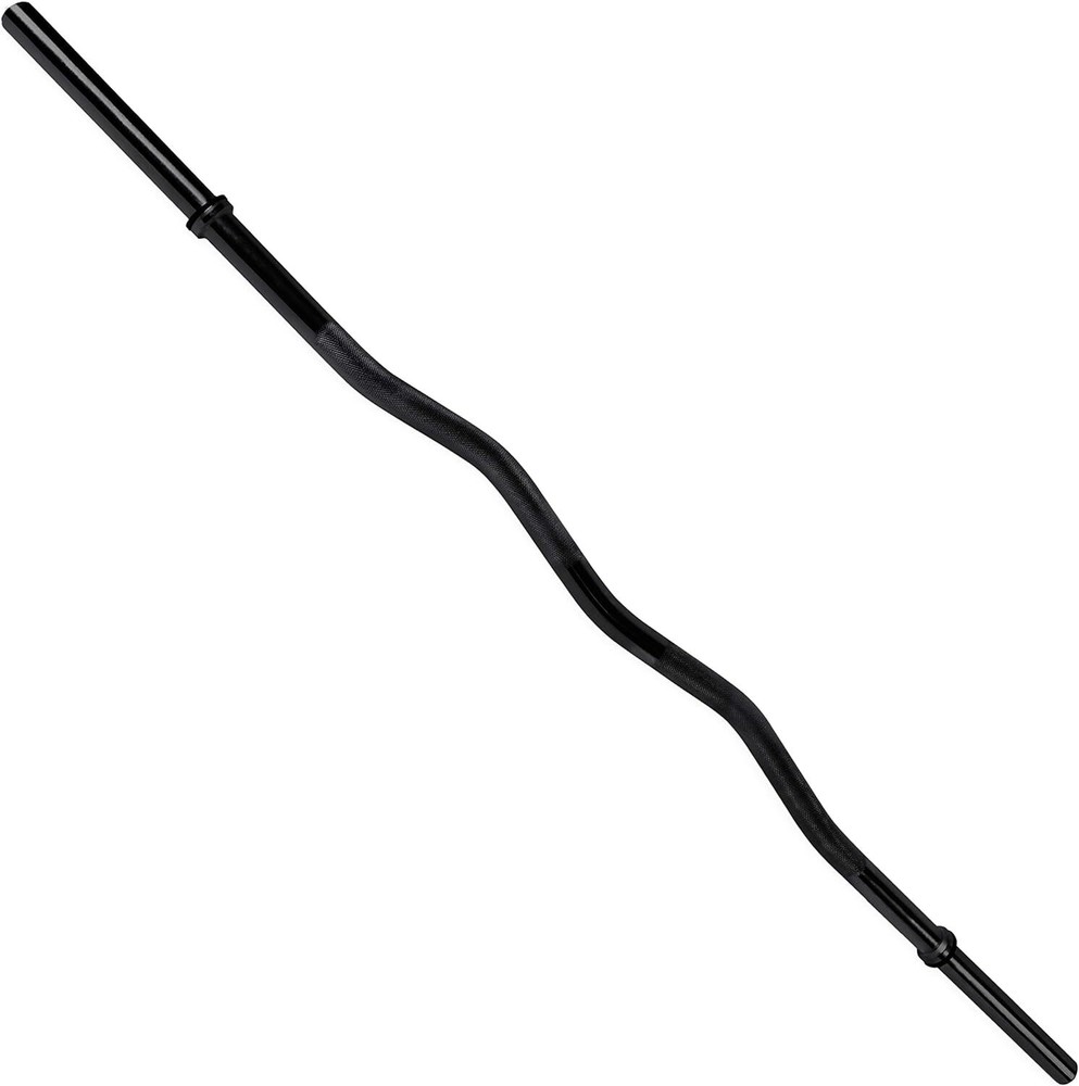 Barra De Curl E-z Solida Estandar De 47 Pulgadas, Cromada (Rb-47), 46.53 Pul…
