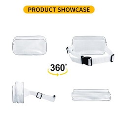 10.6 Inch Fanny Pack Tool Bag -Transparent & Anti-static Cleanroom Waist White