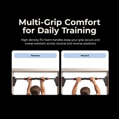 Adjustable Pull Up Bar Door Mount No-Screw Lock Anti-Rotation Home Gym Pull Up