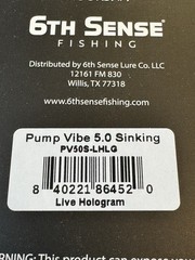 6th Sense Pump Vibe 5.0 Lipless Sinking Swimbait 1.6oz 5” Live Hologram