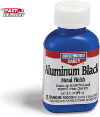 Birchwood Casey Fast-Drying Fast-Acting Aluminum Black Metal Finish for Restorin
