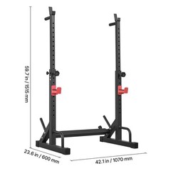 Uimoso Power Cage Squat Rack for Home Gym with Adjustable Dimensions