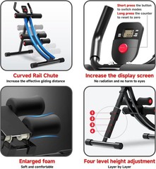 Ab Abdominal Exercise Machine Cruncher Trainer Body Shaper Gym Equipment Trainer