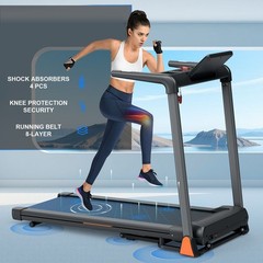 3.5 Folding Treadmill Large 105x42cm Running Platform Indoor Fitness Workout