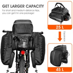 WEST BIKING Waterproof Hard Shell Bicycle Rack Pack Bag Carrier MTB Bike Pannier