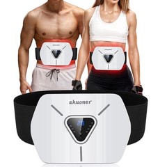 WaJiu ABS Abdominal Training Belt, 3D Ergonomic Fitness Muscle Trainer, 8 Modes,