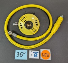 NEW HS Octo, Octopus 2nd Stage Regulator Backup Alternate Scuba Dive Yellow