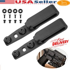 2 Sets 3-Hole Holster Clip Belt Quick Clips Screw For IWB OWB Kydex