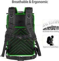 45L Tactical Backpack – Waterproof Assault Pack Rucksack Travel Hiking Backpack