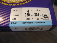 Stren Original Monofilament Fishing Line 4 LB 330 Yards CLEAR BLUE Mono