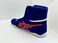asics Boxing Wrestling Shoes Blue Red Line White 1083A001 EX-EO NEW TWR900