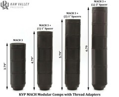 Kaw Valley Precision MACH 3 Modular Linear Compensator Body w/ End Cap KVP
