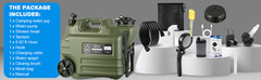 Camping Shower with 7-Gallon Water Jug, 6000mAh Rechargeable Portable Shower New