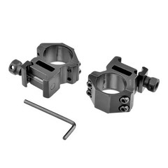 1 Inch Low Profile Scope Rings For 20mm Picainny Rail Mount Aluminum Black US